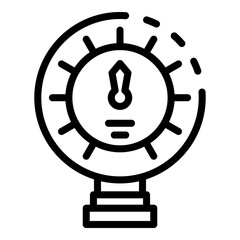 Poster - Manometer digital icon. Outline manometer digital vector icon for web design isolated on white background