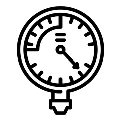 Poster - Manometer fuel icon. Outline manometer fuel vector icon for web design isolated on white background