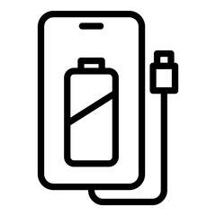 Poster - Alternative power bank icon. Outline alternative power bank vector icon for web design isolated on white background