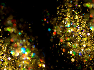 Wall Mural - Christmas background. Festive abstract background with bokeh defocused