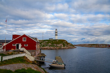 Halten lighthouse is a lighthouse located  in the fishing village Halten in Frøya municipality in Trøndelag. The lighthouse was established on Halten in 1875. The lighthouse is a 29.5 m high