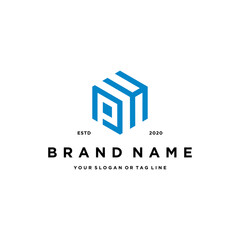 Wall Mural - letter PH logo design vector