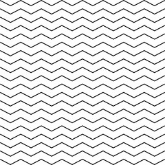 Poster - seamless zigzag line pattern. black horizontal zig zag vintage lines. horizontally seamless. vector 