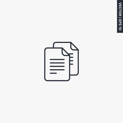 Fototapete - Documents, linear style sign for mobile concept and web design