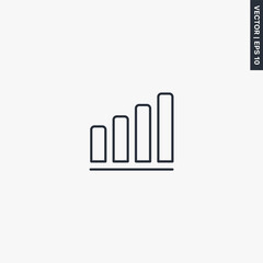Poster - Growth chart, graph,, linear style sign for mobile concept and web design