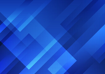 Wall Mural - Abstract blue geometric shape overlay layer background technology style.