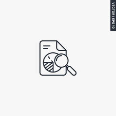 Poster - Analysis analytics, linear style sign for mobile concept and web design
