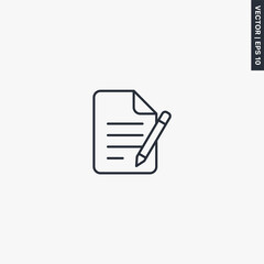 Fototapete - Edit file, linear style sign for mobile concept and web design