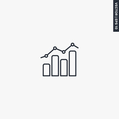 Poster - Diagram, trade, linear style sign for mobile concept and web design