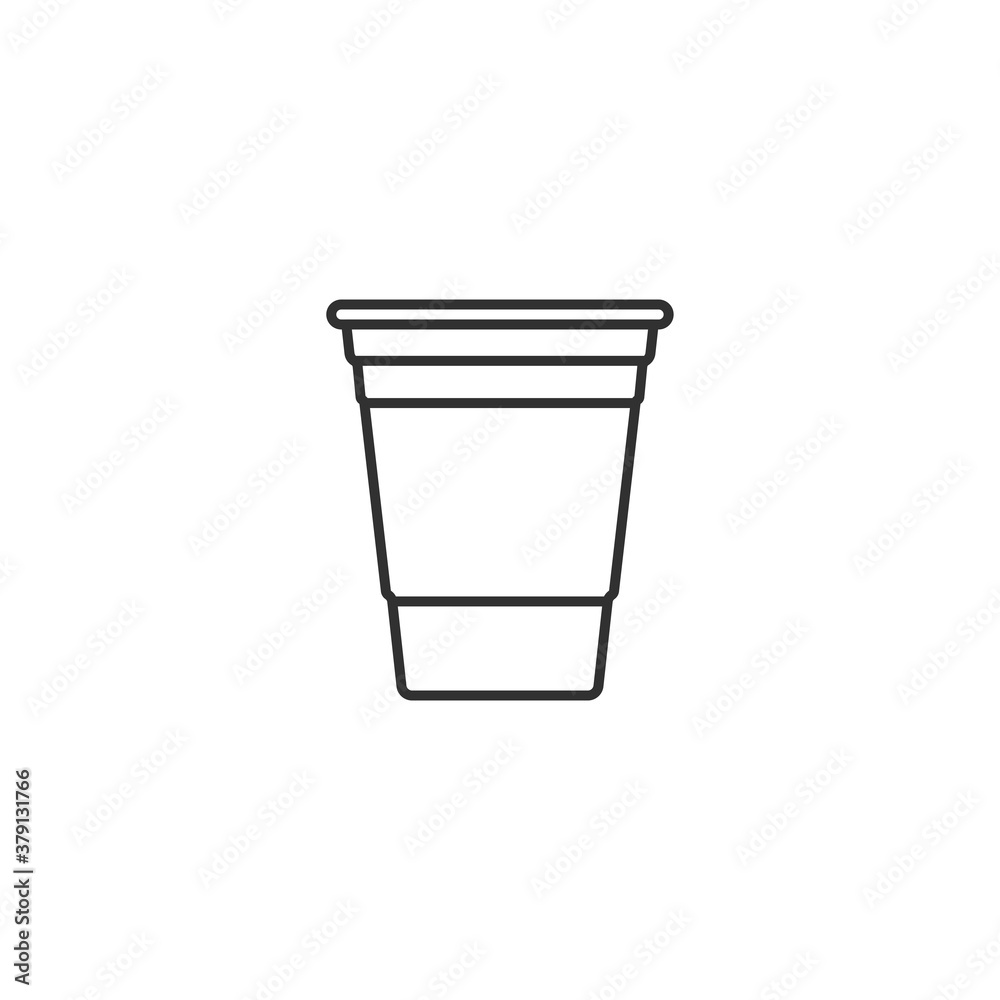 Cup icon. Plastic cup symbol modern, simple, vector, icon for website ...