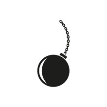 Wrecking Ball Icon. Vector. Isolated.