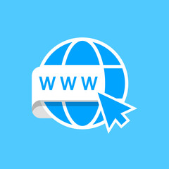 Aufkleber - Browser, Website address icon, vector flat design. simple and modern style symbol, emblem, sign, logo, illustration