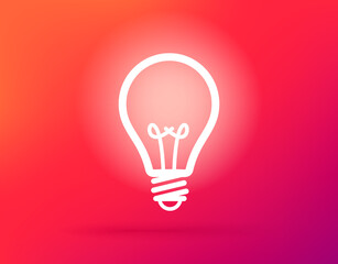 Poster - Shining light bulb vector illustration