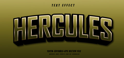 Wall Mural - hercules text effect editable vector file text design vector