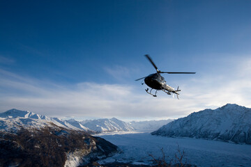 Wall Mural - Helicopter above Matanuska Glacier,, Alaska