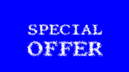 Poster - special offer cloud text effect blue isolated background. animated text effect with high visual impa