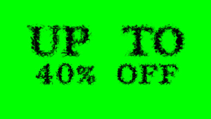 Fototapete - Up To 40% Off smoke text effect green isolated background. animated text effect with high visual impact. letter and text effect. 