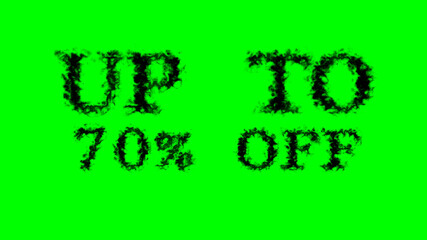 Fototapete - Up To 70% Off smoke text effect green isolated background. animated text effect with high visual impact. letter and text effect. 