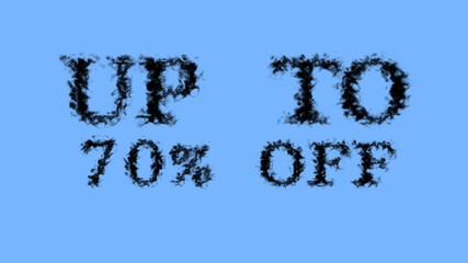 Fototapete - Up To 70% Off smoke text effect sky isolated background. animated text effect with high visual impact. letter and text effect. 