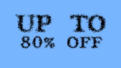 Fototapete - Up To 80% Off smoke text effect sky isolated background. animated text effect with high visual impact. letter and text effect. 