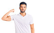© Krakenimages.com - Young handsome hispanic man wearing casual clothes strong person showing arm muscle, confident and proud of power