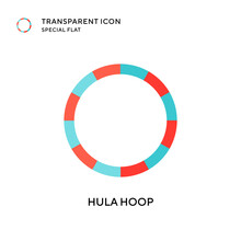 Hula Hoop Vector Icon. Flat Style Illustration. EPS 10 Vector.
