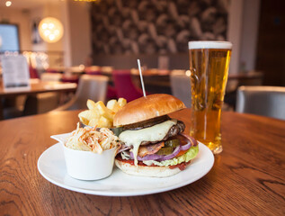 Sticker - burger and a beer