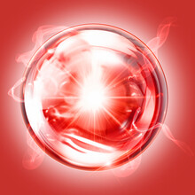 Red Bubble Abstract Red Background Red Orb Red Sphere