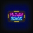 Flashback Neon Signs Style Text Vector