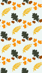 Poster - Autumn. Colors. Pattern without seams.