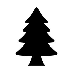 Poster - 
Evergreen tree icon, solid style of conifer icon
