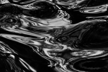 Aufkleber - Black surface with reflections black water waves background simple spaces use us contemporary background graphic backdrop