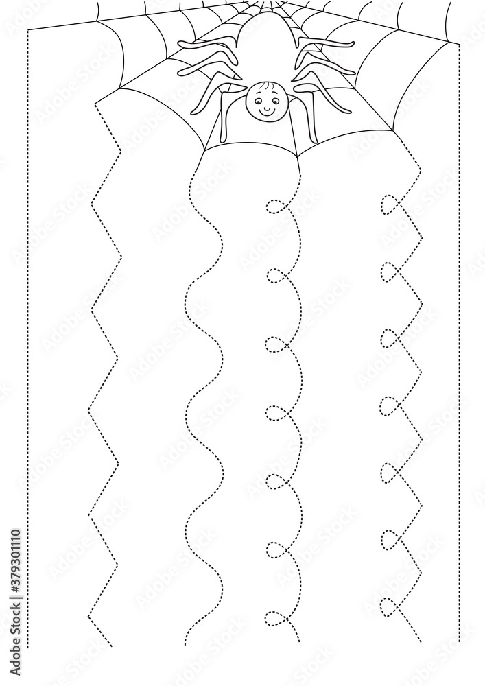 Preschool worksheet trace the shapes and color. Basic writing and ...