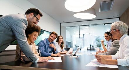 Business people conference and meeting in modern office