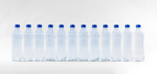 Plastic Bottles With Pure Water On White Background