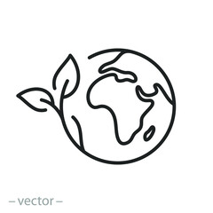 green earth planet concept, icon, world ecology, nature global protect, logo eco environment, globe 