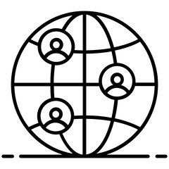 Wall Mural - 
Trendy vector design of global communication icon
