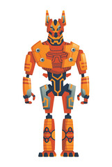 Aufkleber - Modern robot concept. Robotics and artificial intelligence technologies cyborg, military combat exoskeleton character, alien cybernetic warrior. Artificial intelligence, alien machine