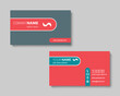 Clever business card template with clear contrast color design in oval shape. Vector creative ilustration wih.