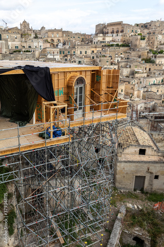 Cuadros en Lienzo Bond apartment from the movie No Time to Die in Sassi, Matera, Italy