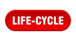 © Aquir - life-cycle button. rounded sign on white background