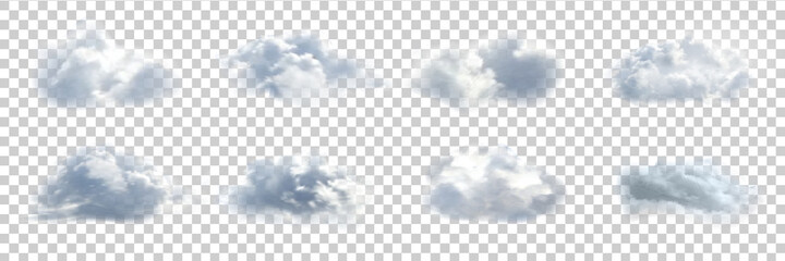 Wall Mural - Vector realistic isolated cloud for template decoration and covering on the transparent background. Concept of storm.