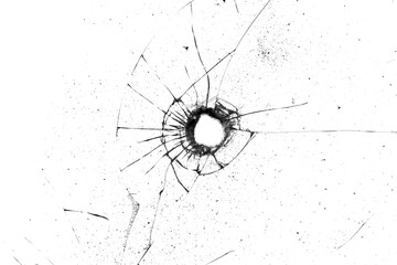 Poster - broken glass on a black background.