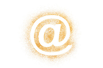 Poster - Golden internet symbol made of glitter