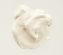 Sample Of White Thick Cream On White Background