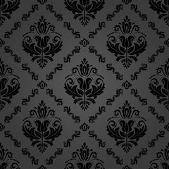 orient classic pattern. seamless abstract background with vintage black elements. orient background.