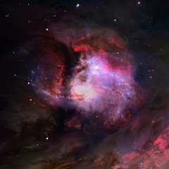 Wall Mural - Nebula and stars in cosmos space. Elements of this image furnished by NASA