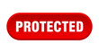 © Aquir - protected button. rounded sign on white background