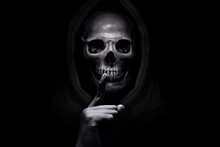 Grim Reaper On Dark Background
