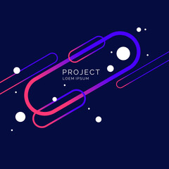 Poster - Abstract composition with dynamic and geometric shapes. Modern template for advertising, vector background.